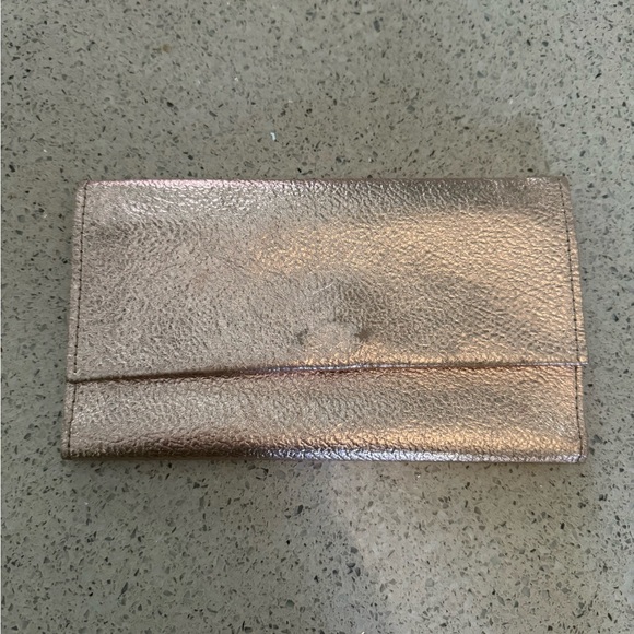 NWOT Able Debre leather wallet in metallic pink - Picture 2 of 8